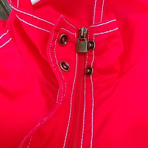 2/$20 Red Scooter Jacket w/White Stitching Size M - Picture 4 of 6